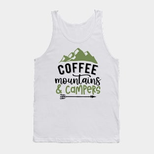 Coffee Mountains And Campers | Camping And Coffee Design Tank Top